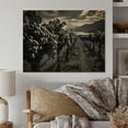 thumbnail image 2 of Designart "Monochrome Beauty of a Scenic Vineyard" Landscapes Print on Natural Pine Wood, 2 of 5