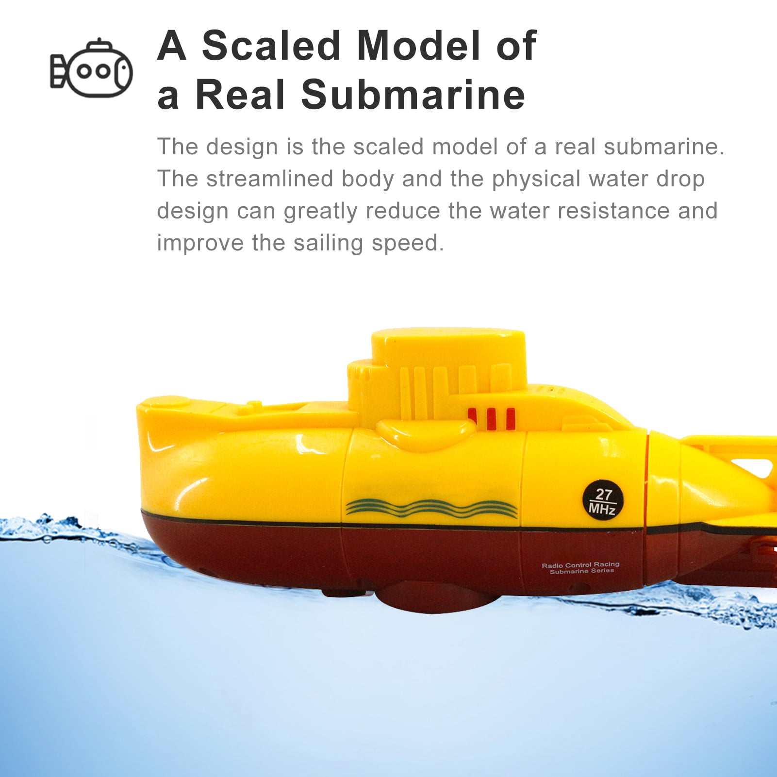 Mini RC Submarine Waterproof Remote Control Boat Underwater