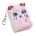 thumbnail image 1 of 1 Pcs Plush Notebook 80 Pages Pendant Keychain Pocket Size Cute Cat Journal Book for Girls, 1 of 10
