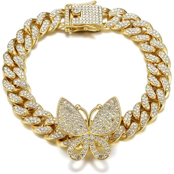 Butterfly Cuban Bracelet 8 inch Miami Cuban Link Bracelets Micro