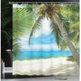 thumbnail image 4 of Ambesonne Tree Shower Curtain, Shadow Shade of Palms, 69"Wx75"L, Pale Green Pale Blue, 4 of 5