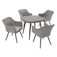 thumbnail image 3 of Modway EEI-3320-GRY-GRY-SET Endeavor 5 Piece Outdoor Patio Wicker Rattan Dining Set Gray, Set of 5, 3 of 8