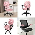 thumbnail image 2 of SCRAWLGOD Love Cow Print Elastic Computer Chair Slipcover with Arm Rest Slipcovers Easy to Remove Desk Chair Cover Washable Swivel Chair Protector, 4 Pcs Set, 2 of 7