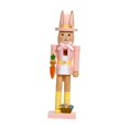 thumbnail image 2 of guohui Easter Bunny Nutcracker Decor Easter Decoration for Party Decor Holiday Home Pink, 2 of 9