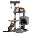 thumbnail image 1 of Gymax Cat Tree 36'' Cat Tower w/CondoTop Perch Sisal Scratching Posts & Hanging Rope Light Gray, 1 of 10
