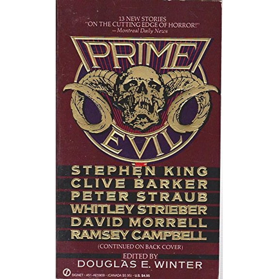 Pre-Owned PRIME EVIL: Night Flier; Having a Woman at Lunch; The Blood Kiss; Coming to Grief; Food; The Great God Pan; Orange is for Anguish Blue for Insanity; ... (Paperback) 0451159098 9780451159090
