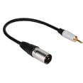 thumbnail image 3 of Cable adaptador de audio de 3,5 mm macho a XLR macho, convertidor de cable de transmisión estéreo, 3 of 9