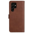 thumbnail image 3 of Nalacover Wallet Case for Samsung Galaxy S23 Ultra, Card Slots Holder Magnetic Clasp Premium Luxury PU Leather Flip Folio Cover with Kickstand Wrist Strap Soft Silicone Shockproof Case,Brown, 3 of 7