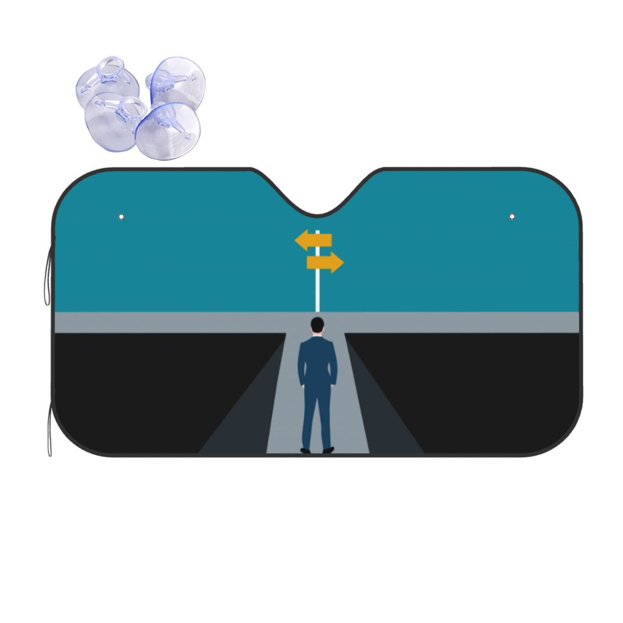 XMXY Car Sun Shade Windshield, Choose Future Logo Automotive Front