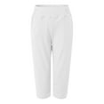 thumbnail image 5 of GEWSEY Dressy Capri Pants for Women Stretch High Waisted Crop Work Pants Summer Casual Capris Slacks Yoga Trousers Dress Pant (White, M), 5 of 9