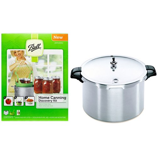 Presto 16Quart Aluminum Pressure Canner and canning kit