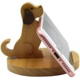 thumbnail image 3 of Soporte para teléfono con diseño de perro, soporte de escritorio para teléfono inteligente de madera oso de fresa Electrónica, 3 of 5