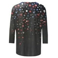 thumbnail image 4 of Feancey 4th of July Women's 3/4 Sleeve T-Shirts 2025 Summer Plus Size Tops Memorial Day American Flag Graphic Tees Holiday Casual Round Neck Blouse Spring Sales Multicolor M, 4 of 5