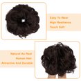 thumbnail image 4 of Pony Tail Hair Extension Bun Big Wave Curls Hairpiece Wrap Chignon Scrunchie Synthetic Hair for Women, 4 of 8
