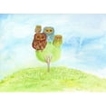 thumbnail image 2 of Blixt, Ingrid 32x25 White Modern Wood Framed Museum Art Print Titled - Owl Family, 2 of 4