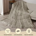 thumbnail image 6 of Weighted Blanket Queen Size, 15 lb Weighted Blanket with Glass Beads for All Season, Machine Washable Heavy Blanket ( Sand, 90 X 90 Inch), 6 of 15