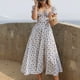thumbnail image 4 of Vestido con estampado floral para mujer, vestido con estampado floral para mujer, vestido con dobladillo dividido, vestido con estampado floral, máxima eficiencia, 4 of 7
