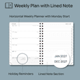 thumbnail image 6 of POPRUN 2027 Planner Weekly and Monthly Calendar, 6.5" x 8.5" (Jan-Dec 2027) Agenda, Daily Appointment Book with Pocket, Spiral Bound Hardcover, Soft Pink, 6 of 9
