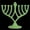 Green, variant on Nua Collection 59030 Menorah Classic Candle Ivory - 7 in.