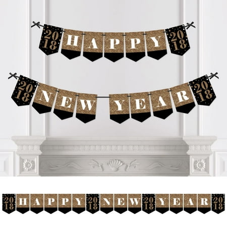 - Happy New Year 2019 Gold Party Banner