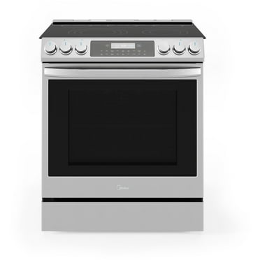 Midea 30-In Slide-In Electric Range with Wi-Fi Connectivity and Fan Convection, Stainless Steel,  MES30S2AST