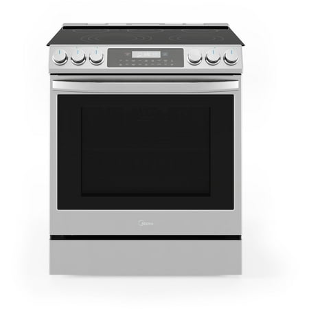 Midea 30-In Slide-In Electric Range with Wi-Fi Connectivity and True Convection  Stainless Steel