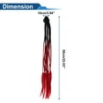 thumbnail image 4 of Motorcycle Helmet Accessories Decoration 12 Dreadlocks for Motorcycle Bicycle Skiing Helmets Black Bright Red High-temperature Silk PU Glue 1 Set, 4 of 6