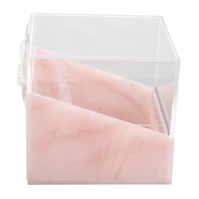 Distributeur de Ruban Acrylique Distributeur de Ruban Support de Ruban, Distributeur de Ruban pour Cils 2 Compartiments Support Coupe-Ruban Acrylique avec Couvercle Rabattable Transparent pour Salon de Beauté