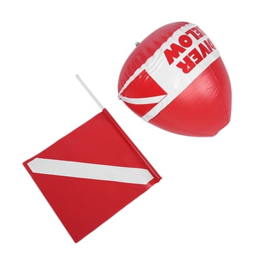 1 Set Buoy Ball Inflatable Heavy Duty PVC Diver Below Flag Buoy Float