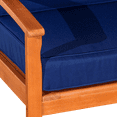 thumbnail image 3 of Deep Seat Eucalyptus Chair , Environmentally Friendly Wood Chair with Finish and Cushions,Noise Free, Natural + Navy, 3 of 5