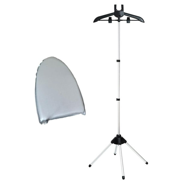 Soporte para vaporizador de ropa de mano, percha para vaporizador con guantes de planchado Negro