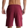 thumbnail image 6 of Thousandth Men's Casual Plus Size Comfortable Summer Drawstring Loose Elastic Waist Relaxed Pocket Breathable Athletic Shorts Gym Shorts, 6 of 9