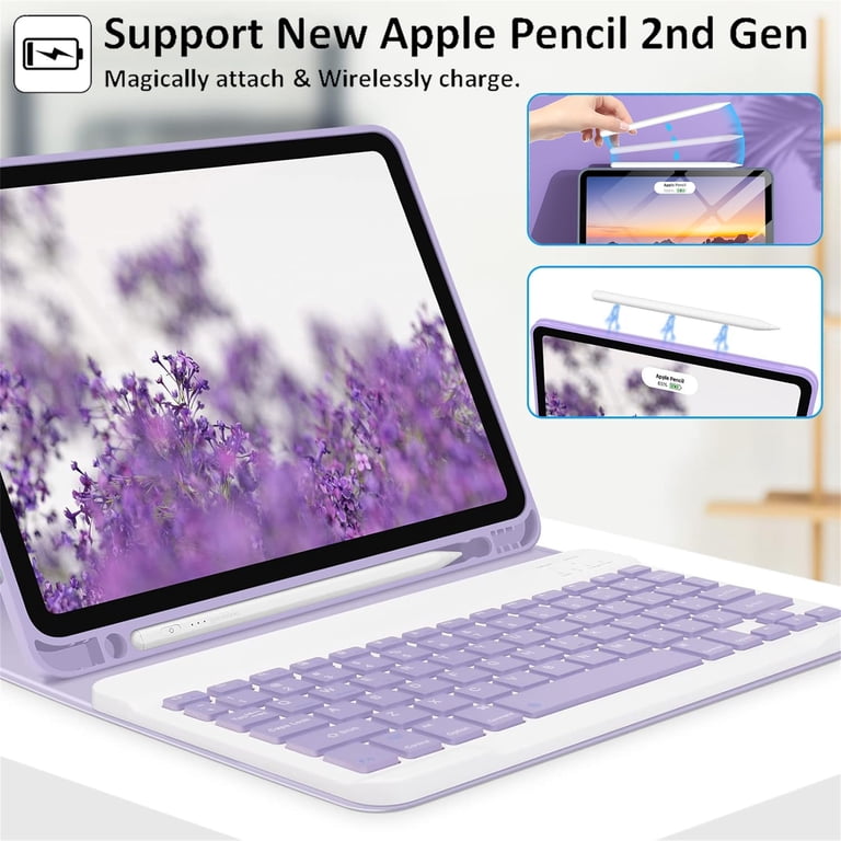 Wireless Bluetooth Keyboard Shockproof Smart Case with Pencil
