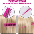 thumbnail image 3 of 10 Pcs Peine para Peinar Cabello, Kit de Peines para Peinar el Cabello, Cepillo de Nailon para Cabell, Cepillos de Peine para Burlas para el Cabello para Mujeres, Hombres, Barbería (Rosa), 3 of 4