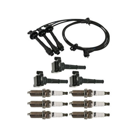 Ignition Coil Spark Plug and Wire Set 10 Piece - Compatible with 1995 - 1998 Toyota T100 3.4L V6 1996 1997