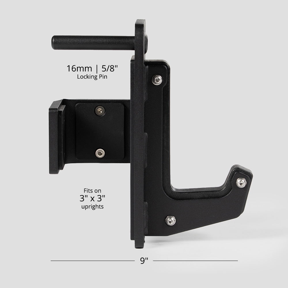 Titan Fitness X-3 Series Power Rack Sandwich J-Hooks, 1200 LB Rackable Capacity, Fits 3" x 3" Rack Uprights with 11/16" Holes, UHMW Protective Liners, Barbell Holder for Squat & Bench Press