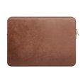 thumbnail image 7 of LLAYOO 15.6 Inch Laptop Sleeve Protective Case PU Suede Leather Zipper Padded Cover Water Resistant Carrying Bag Compatible with 15.6" Notebook Computer Chromebook (Brown), 7 of 7