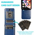 thumbnail image 4 of Mantto For iPhone XR Case, Luxury Durable Shockproof Wallet Card Slots Case with Card Holder Pocket Back,PU Leather Kickstand Back Flip Cover For Apple iPhone XR - Dark Blue, 4 of 7