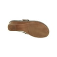 thumbnail image 4 of GOOD CHOICE Womens Gray Flower 1" Platform Buckle Accent Cushioned Flora Round Toe Wedge Slip On Thong Sandals 7, 4 of 4