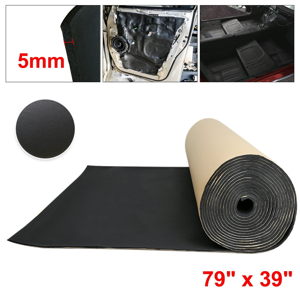 197mil 5mm Car Door Sound Deadener Insulation Cotton Mat 79" x 39