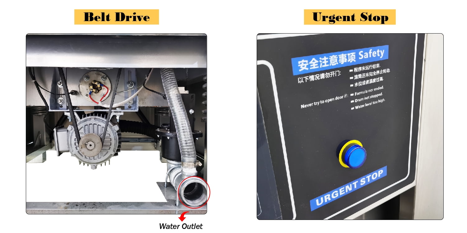3 Phase Industrial Automatic Laundry Barrel Washing Machine Commercial All-in-one Washer 220V