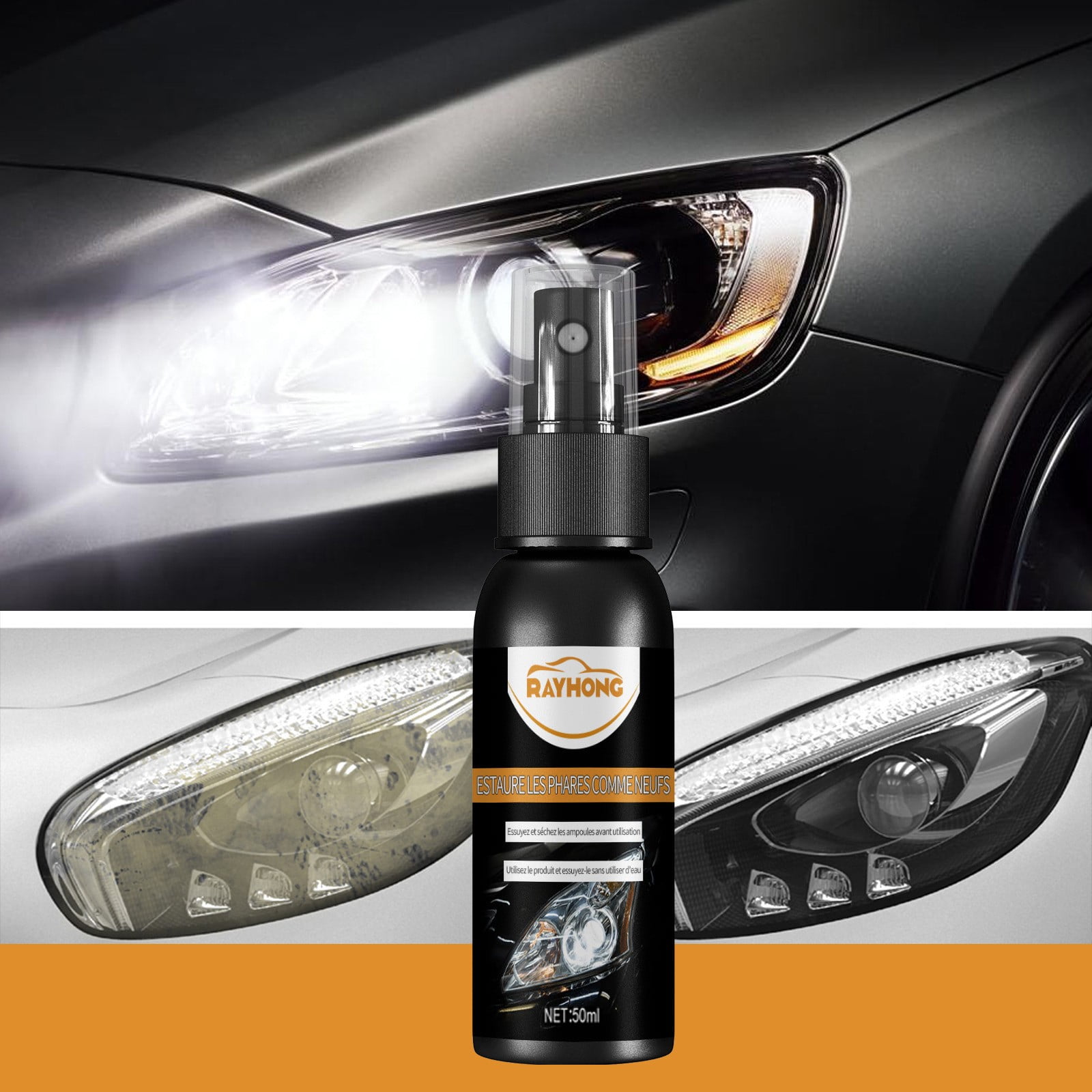 Headlight Restoration Liquid 150ml Cleaning Wipes For Car Light Cleaner  Restore And Protect Your Headlights In
