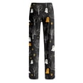 thumbnail image 5 of Halloween Pajama Pants for Women Ghost Print Elastic Waist Comfy Lounge Pjs Pants, 5 of 5