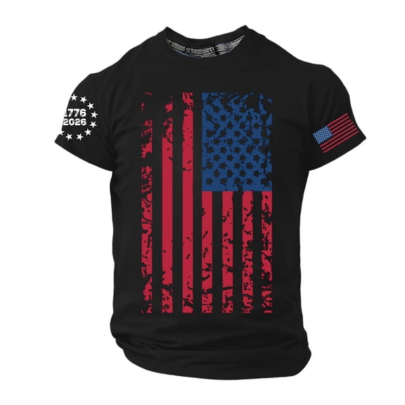 CONZONE 250Th Anniversary Usa Mens T-Shirts Short Sleeve 4Th Of July T Shirts for Men Casual Crew Neck Patriotic Usa Flag Graphic Lightweight Tees Soft Cozy Athletic Tops