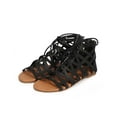 thumbnail image 5 of Qupid DH79 Women Leatherette Open Toe Hollow Out Lace Up Gladiator Sandal, 5 of 6