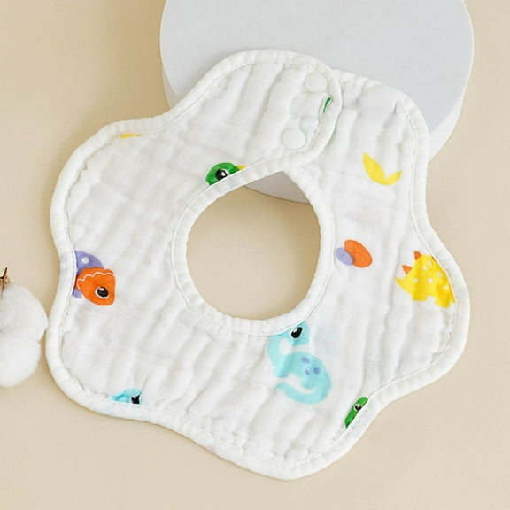 Wancir Muslin Drool Bibs for Boys Girls, Adjustable Baby Bibs for Drooling and Teething, Soft Cotton Baby Bandana Bibs for Newborn Feeding Essentials