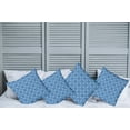 thumbnail image 2 of Ambesonne Blue Throw Pillow Cover 4 Pack, Retro Pattern Revival Tile, 16", Blue Pale Blue, 2 of 7