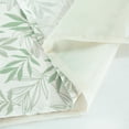 thumbnail image 6 of Chezmoi Collection 4-Piece Floral Leaves Window Curtain Set with Sheer Backing, Green White Leaves Printed Microfiber, 120 inch x 84 inch, 6 of 9