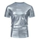 thumbnail image 2 of pstuiky camisetas para hombre, Camiseta de manga corta con cuello redondo y estampado liso para hombre camisas casuales para hombre m, 2 of 8