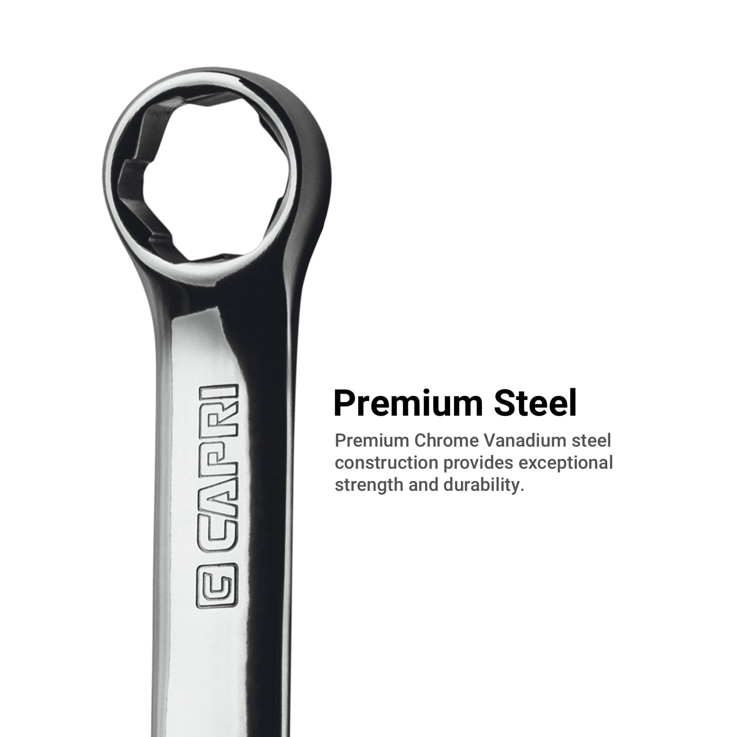 Capri Tools WaveDrive Pro Stubby Combination Wrench Set, 5/16 to 3/4 in., SAE, 8-Piece with Heavy Duty Canvas Pouch